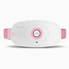 White and pink menstrual pain relief heating waist belt with digital display